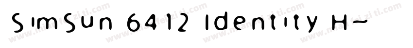 SimSun 6412 Identity H字体转换